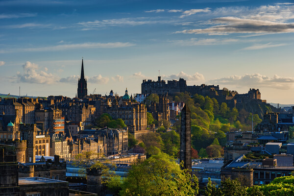 City of Edinburgh in Scotland Picture Board by Artur Bogacki