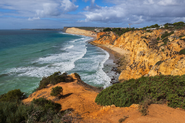 Algarve Coastline With Praia Do Canavial Beach Picture Board by Artur Bogacki