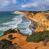 Buy canvas prints of Algarve Coastline With Praia Do Canavial Beach by Artur Bogacki
