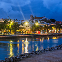 Buy canvas prints of Lagos Town at Night in Algarve, Portugal by Artur Bogacki