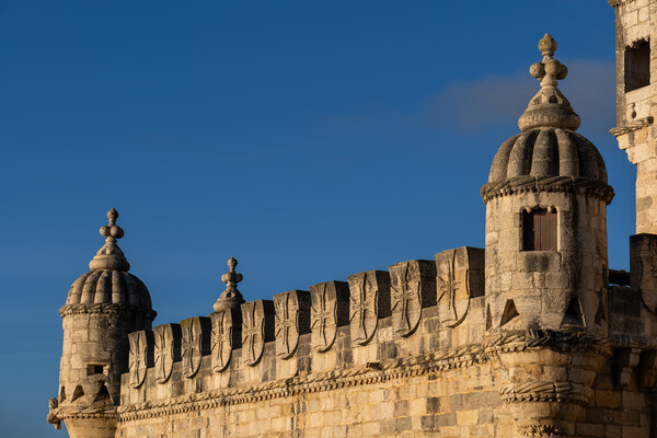 Battlement With Turrets Of Belem Tower In Lisbon Picture Board by Artur Bogacki