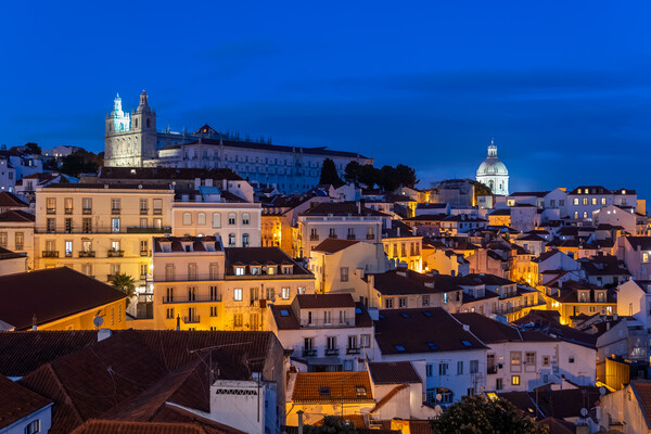 Lisbon by Night in Portugal Picture Board by Artur Bogacki
