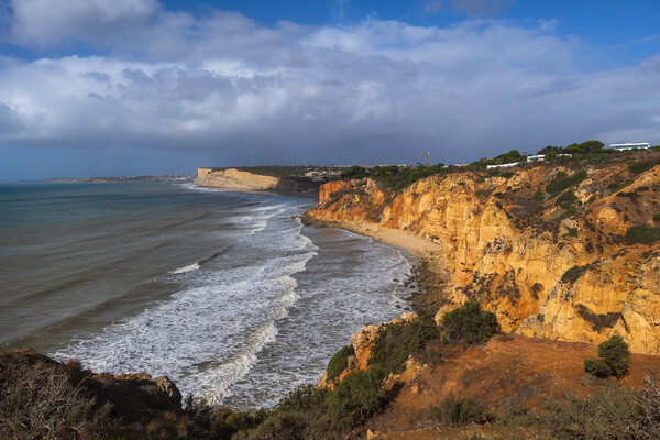 Scenic Coastline Of Algarve Region In Portugal Picture Board by Artur Bogacki