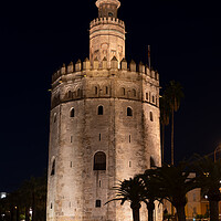 Buy canvas prints of Tower Of Gold At Night In Seville by Artur Bogacki