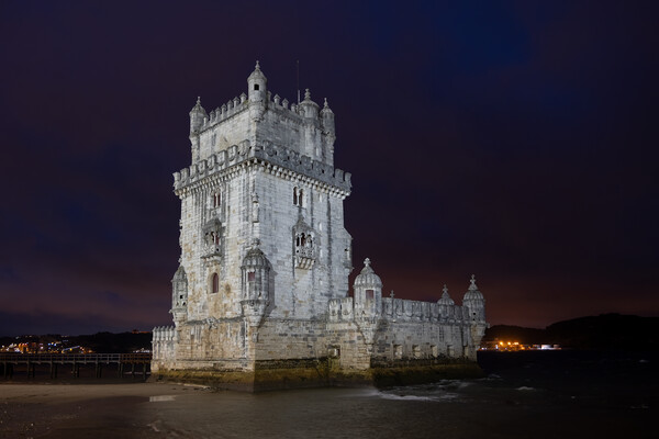 Belem Tower By Night In Lisbon Picture Board by Artur Bogacki