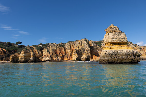 Scenic Coastline Of Algarve In Portugal Picture Board by Artur Bogacki