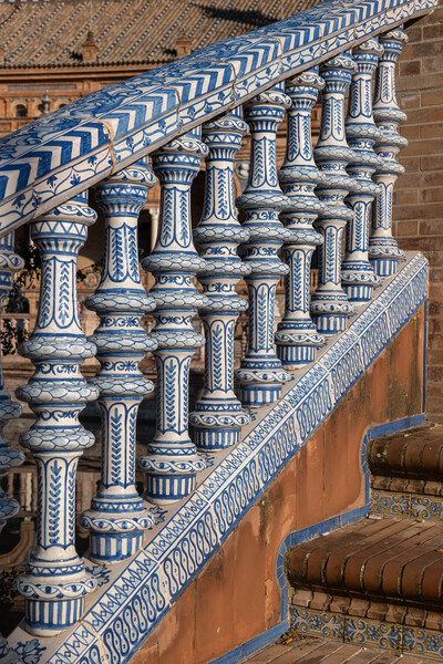  Bridge Balustrade Decorated With Azulejos Tiles Picture Board by Artur Bogacki
