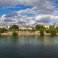 Buy canvas prints of Seville Skyline From Guadalquivir River by Artur Bogacki