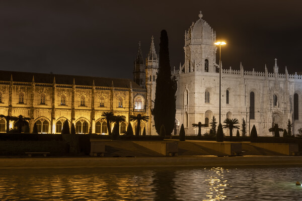 Jeronimos Monastery And Church At Night In Lisbon Picture Board by Artur Bogacki