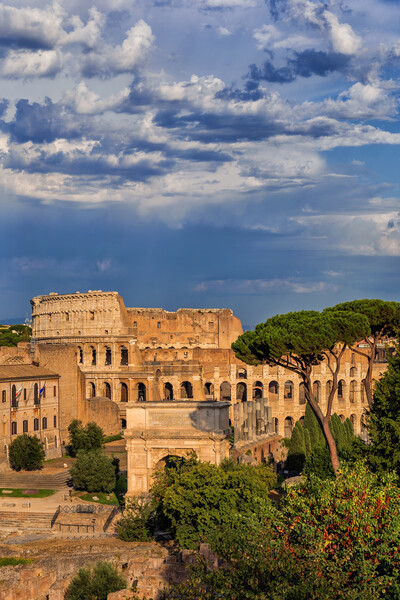 Colosseum and Arch of Titus in Rome Picture Board by Artur Bogacki