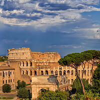 Buy canvas prints of Colosseum and Arch of Titus in Rome by Artur Bogacki