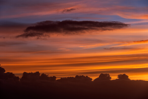 Sky At Sunset Cloudscape Backround Picture Board by Artur Bogacki