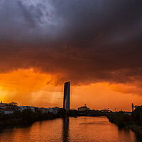 Buy canvas prints of Storm Clouds Above Guadalquivir River In Seville by Artur Bogacki