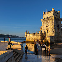 Buy canvas prints of Belem Tower At Sunrise In Lisbon by Artur Bogacki