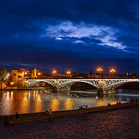 Buy canvas prints of Seville City By Night In Spain by Artur Bogacki