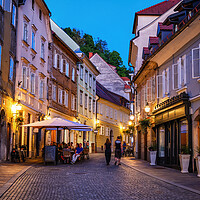 Buy canvas prints of Evening in the Old Town of Ljubljana by Artur Bogacki