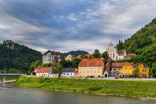 Celje Town At Savinja River In Slovenia Picture Board by Artur Bogacki