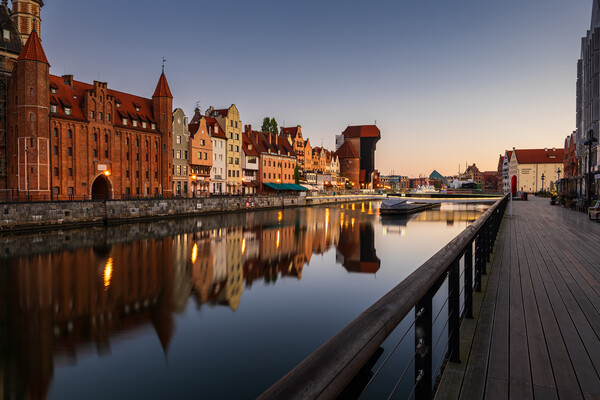 Dawn in City of Gdansk in Poland Picture Board by Artur Bogacki