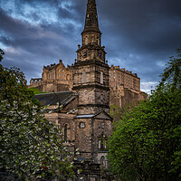 Buy canvas prints of Church And Castle In Edinburgh by Artur Bogacki