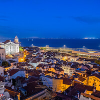 Buy canvas prints of City of Lisbon at Night in Portugal by Artur Bogacki