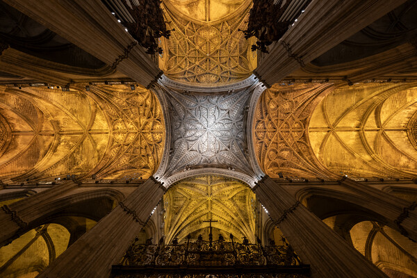 Seville Cathedral Interior Gothic Architecture Picture Board by Artur Bogacki