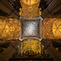 Buy canvas prints of Seville Cathedral Interior Gothic Architecture by Artur Bogacki