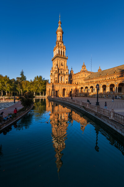 Plaza de Espana North Tower at Sunrise in Seville Picture Board by Artur Bogacki