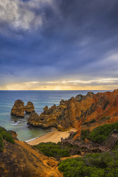 Algarve Coastline With Camilo Beach Picture Board by Artur Bogacki