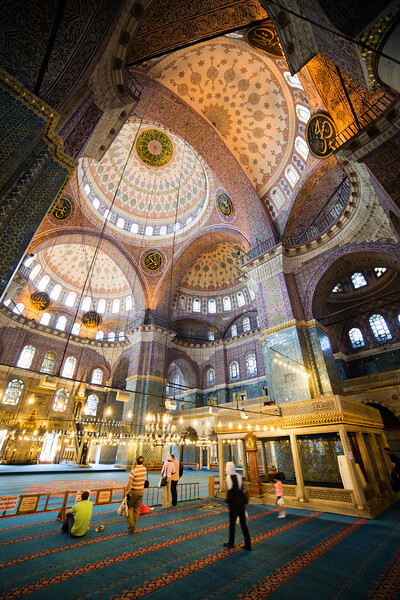 New Mosque Interior In Istanbul Picture Board by Artur Bogacki