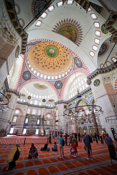 Suleymaniye Mosque Interior in Istanbul Picture Board by Artur Bogacki