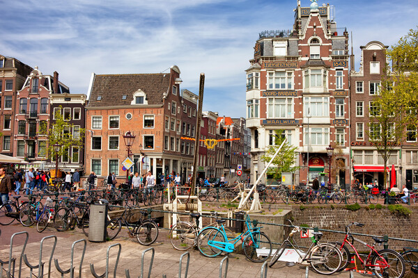 City of Amsterdam in Holland Picture Board by Artur Bogacki