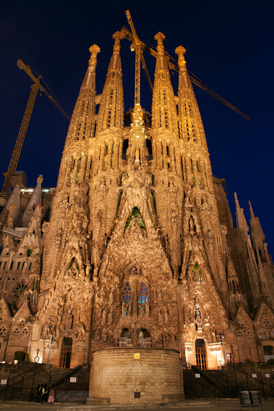 Sagrada Familia In Barcelona At Night Picture Board by Artur Bogacki