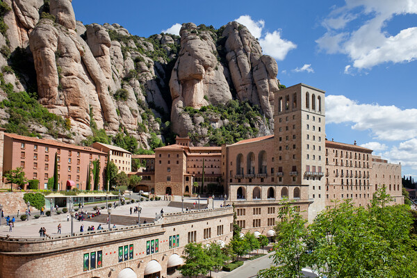  Montserrat Monastery and Mountains in Catalonia Picture Board by Artur Bogacki