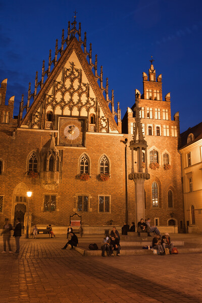 Old Town Hall by Night in Wroclaw Picture Board by Artur Bogacki