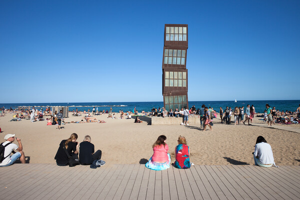 Tower at Barceloneta Beach in Barcelona Picture Board by Artur Bogacki