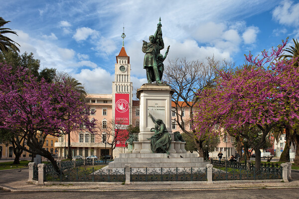 Marques Sa da Bandeira Statue in Lisbon Picture Board by Artur Bogacki