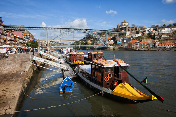 Tour Boats on Douro River in City of Porto Picture Board by Artur Bogacki