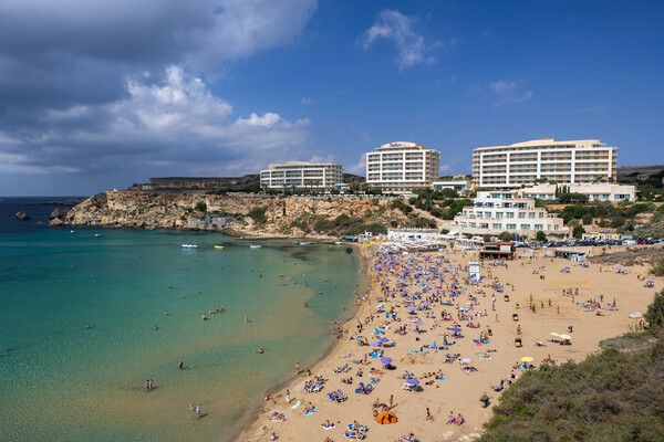 Golden Bay And Beach In Malta Island Picture Board by Artur Bogacki