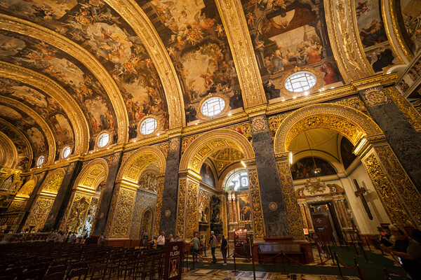 St John Co Cathedral Interior in Valletta, Malta Picture Board by Artur Bogacki
