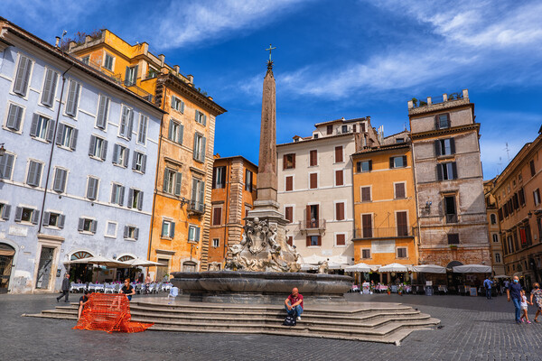 Piazza Della Rotonda Square In Rome Picture Board by Artur Bogacki