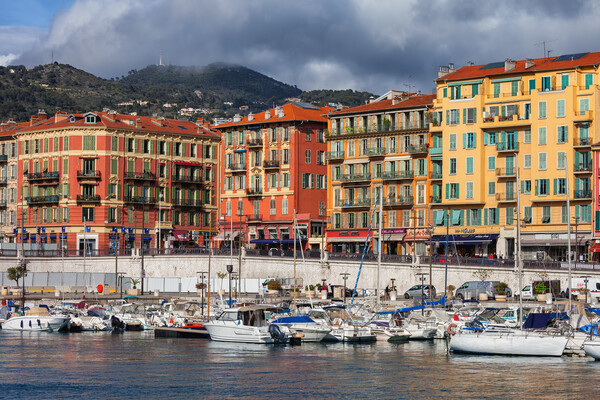 Port Lympia In City Of Nice In France Picture Board by Artur Bogacki