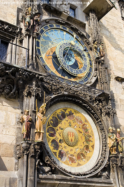 Astronomical Clock in Prague Picture Board by Artur Bogacki