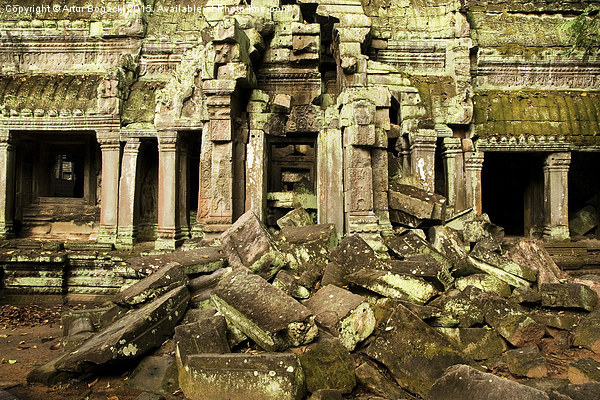 Ancient Temple Ruins in Cambodia Picture Board by Artur Bogacki