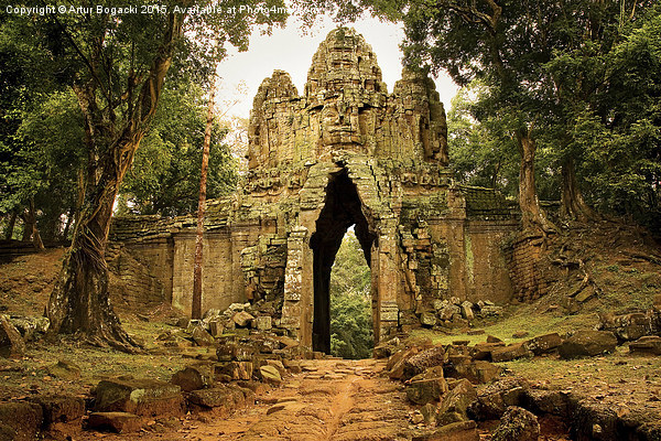  West Gate to Angkor Thom in Cambodia Picture Board by Artur Bogacki