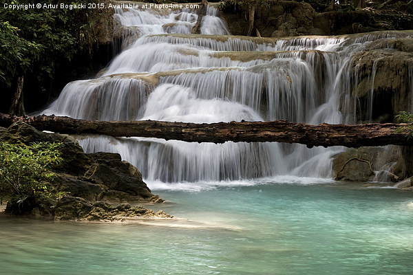Waterfall with Fallen Tree Picture Board by Artur Bogacki