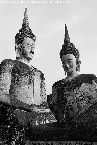 Buddha Statues in Meditation Picture Board by Artur Bogacki