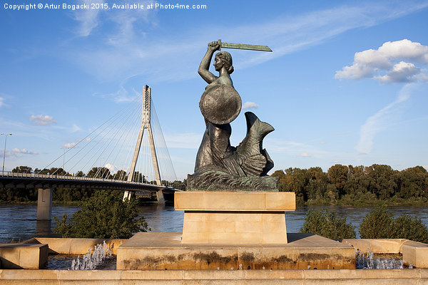Mermaid Statue in Warsaw Picture Board by Artur Bogacki