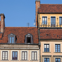 Buy canvas prints of Old Town Houses in Warsaw by Artur Bogacki