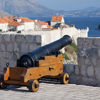 Buy canvas prints of Cannon in Fort Lovrijenac Dubrovnik Defense by Artur Bogacki