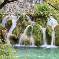 Buy canvas prints of Waterfall in Plitvice Lakes by Artur Bogacki